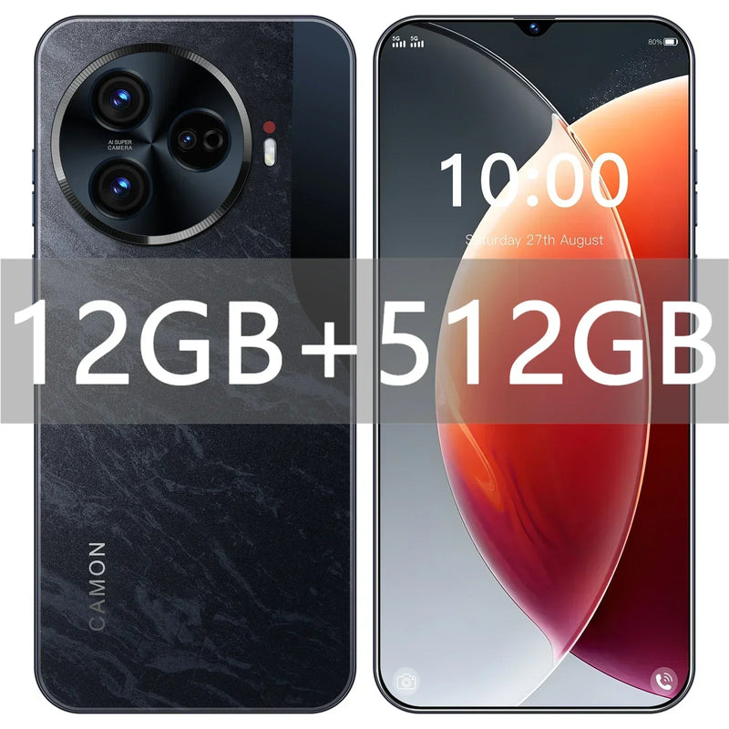 Camon 30 pro smartphone 6.8 hd android telefone móvel desbloqueado 5g cartão sim duplo 6800mah 16gb + 1tb celular 72mp + 108mp celulares