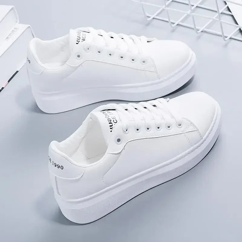Sapatos para mulher diariamente rendas até sapatos casuais confortáveis tênis de fundo macio feminino sapatos de plataforma zapatos de mujer 2025