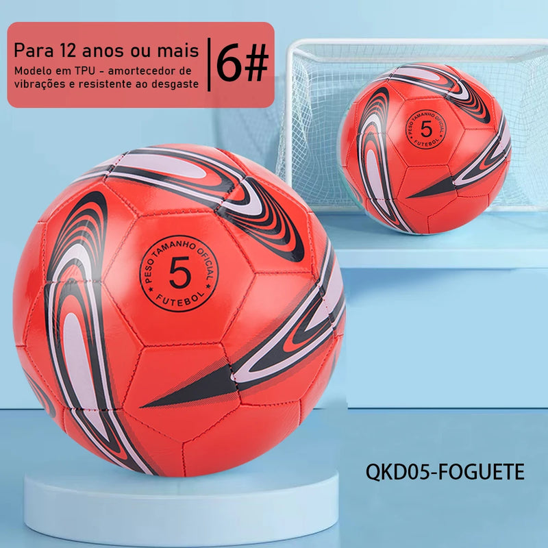Bola de futebol oficial nº 5/Bola de jogo profissional/Deslumbrante grafite colorido personalizado