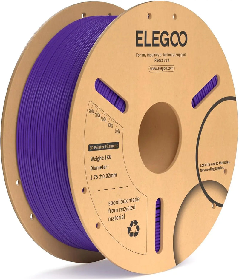 ELEGOO PLA + Filamento 1.75mm 3D PLA para material de consumíveis de impressora 3D compatível com a maioria das impressoras FDM (1KG/carretel, 2,2 lbs)