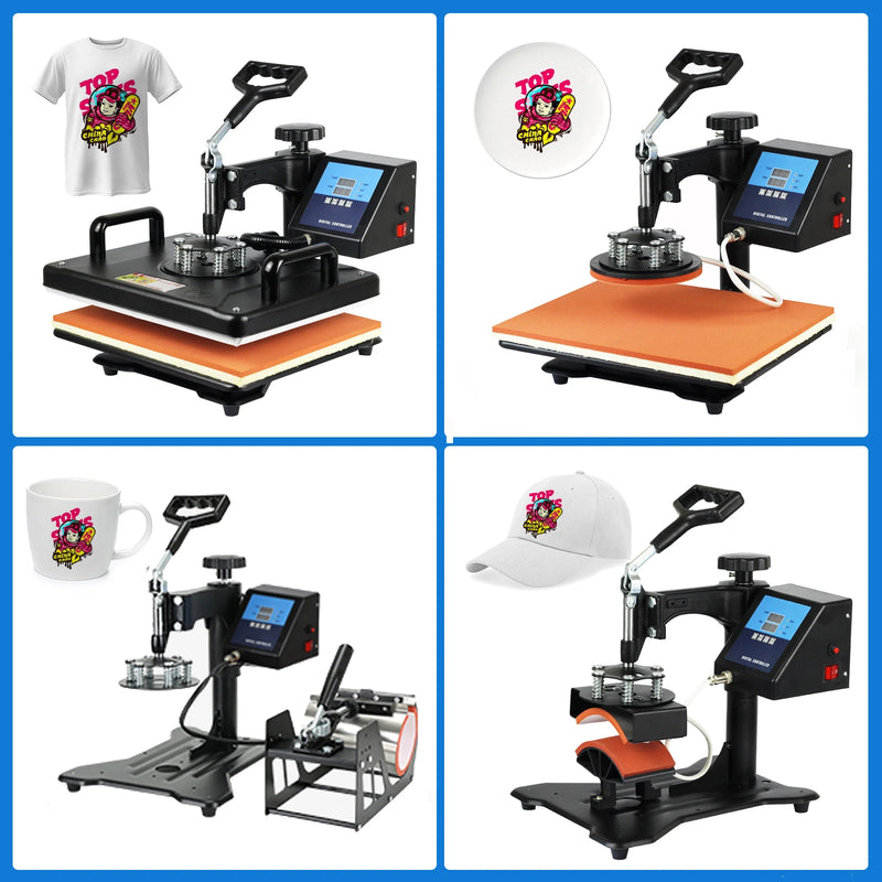15 em 1 combo muntifuncional sublimação máquina de imprensa térmica tshirt impressora de transferência de calor para caneca/boné/futebol/garrafa/caneta/sapatos