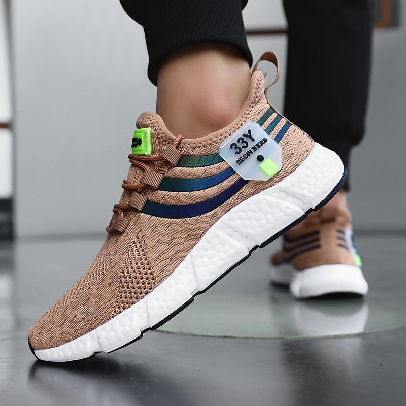 Sapatos para homens sapatos esportivos casuais moda respirável tênis de corrida ao ar livre confortável verão sapatos de caminhada homem calçado