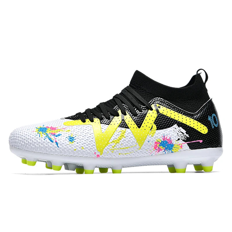 Botas de futebol profissional malha respirável juventude chuteiras antiderrapante tênis rápidos moda grama artificial sapatos de futebol