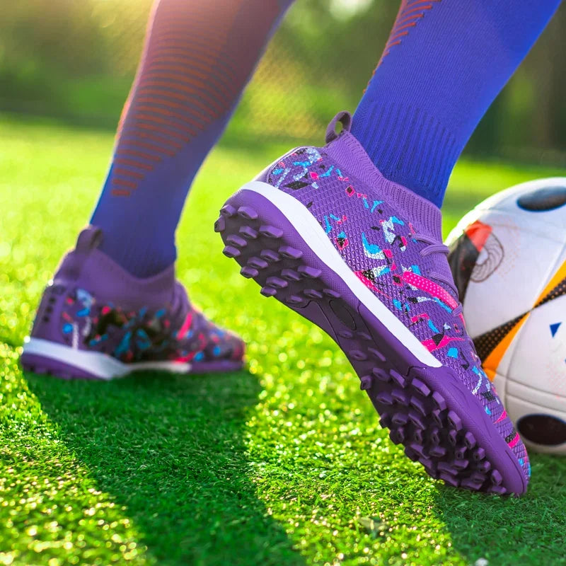 Chuteiras de futebol profissional para homens, sapatos de malha respirável, botas de futebol antiderrapantes, tênis masculinos, sociedade juvenil