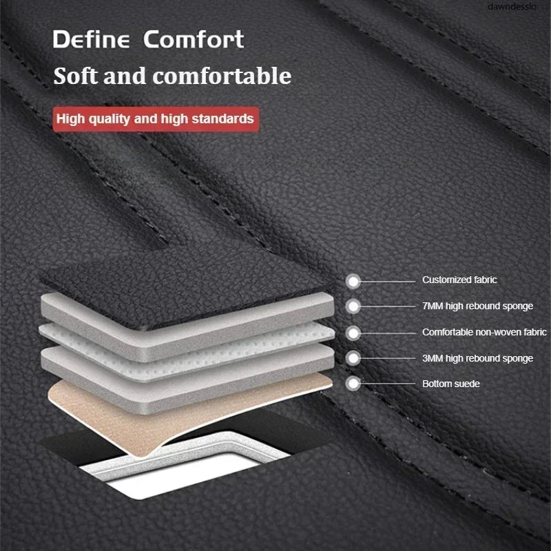 Conjunto de capas para assento de carro, couro pu, protetor de banco dividido frontal único, quatro estações, universal, adequado para a maioria dos acessórios de carro suv