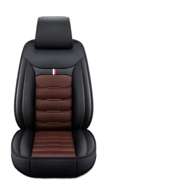 Conjunto de capas para assento de carro, couro pu, protetor de banco dividido frontal único, quatro estações, universal, adequado para a maioria dos acessórios de carro suv
