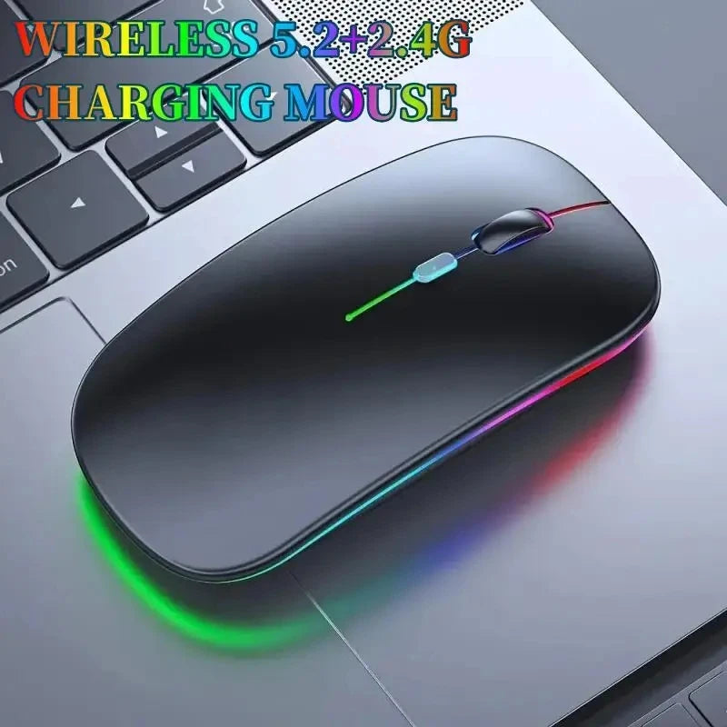 Mouse Ergonômico para Jogos, Retroiluminação, Compatível com USB, RGB, Recarregável, Silencioso, Retroiluminado, Laptop, PC