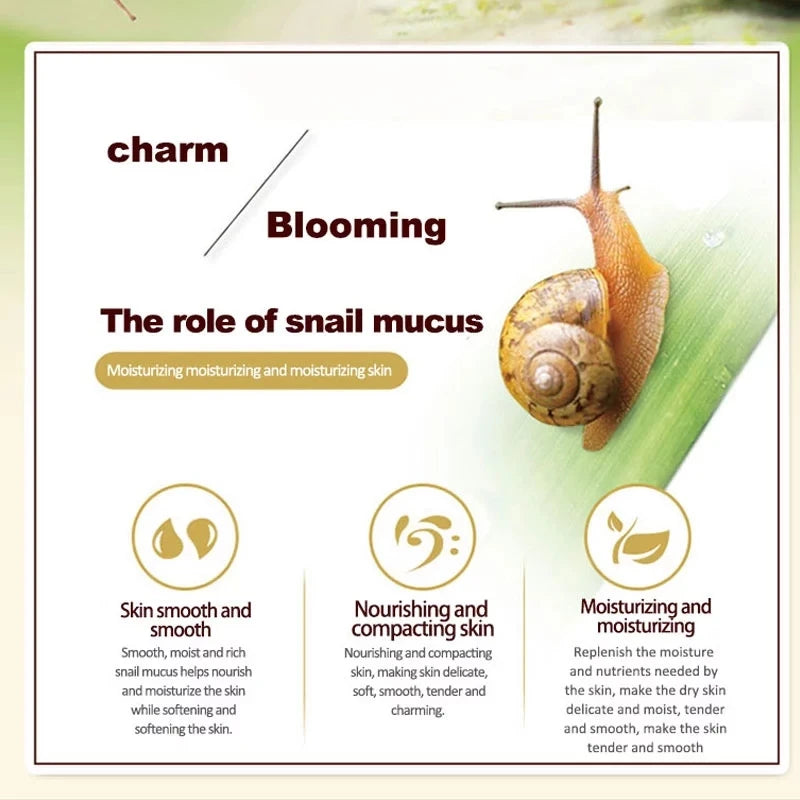 Creme de caracol para cuidados com a pele, creme de colágeno antienvelhecimento para clarear a pele, creme facial, desbota, olheiras escuras, remover bolsas para os olhos, soro para os olhos