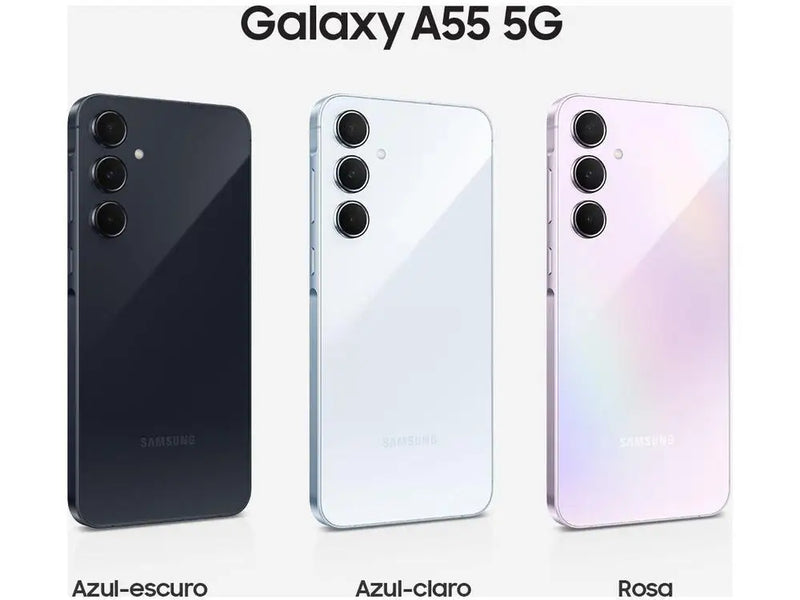 Smartphone Samsung Galaxy A55 128GB Azul Escuro 5G 8GB RAM 6,6" Câm. Tripla + Selfie 32MP Dual Chip
