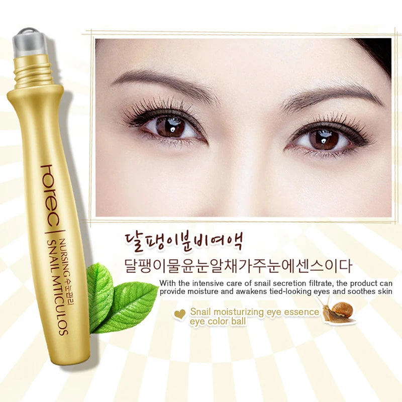 Creme de caracol para cuidados com a pele, creme de colágeno antienvelhecimento para clarear a pele, creme facial, desbota, olheiras escuras, remover bolsas para os olhos, soro para os olhos