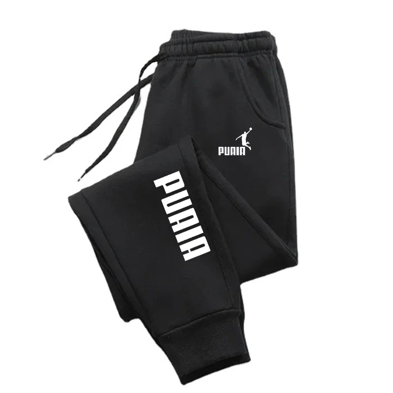 PUAIA-Calças Esportivas de Jogging Masculina, Roupas Fitness Soltas Fit, Roupa Monocromática, Calças Streetwear, Outono, Inverno, Nova
