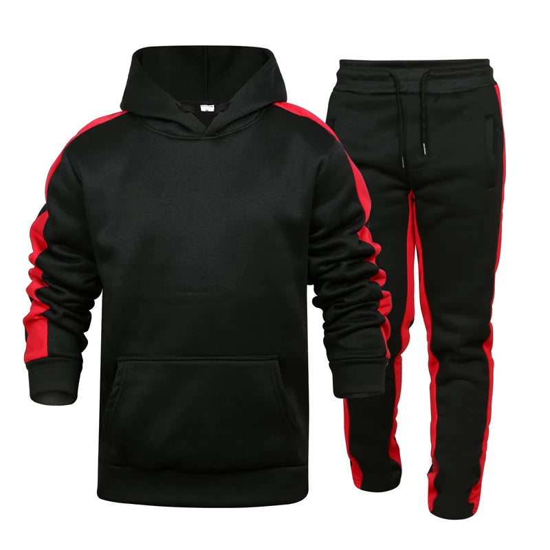 2025 masculino agasalho casual moletom com capuz 2 peça conjunto ginásio jogging roupas masculinas de alta qualidade ao ar livre terno esportivo vendas quentes