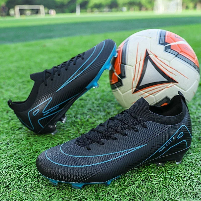 Profissional masculino treinamento botas de futebol unisex sapatos de futebol tendência chuteiras de grama ao ar livre respirável esporte ultra-leve antiderrapante