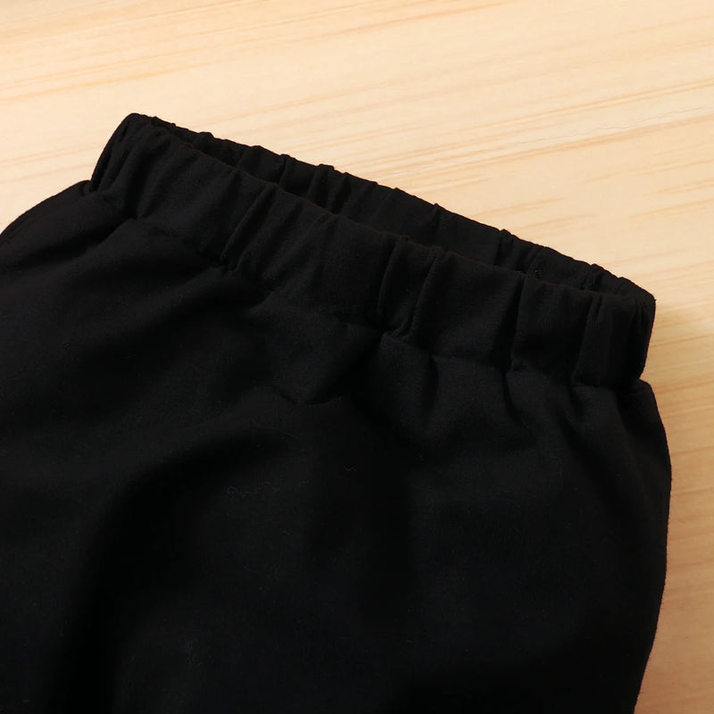 Roupas de bebê menino criança menino roupa terno carta impressão manga longa topo + calças 2 peças moda infantil primavera roupas esportivas