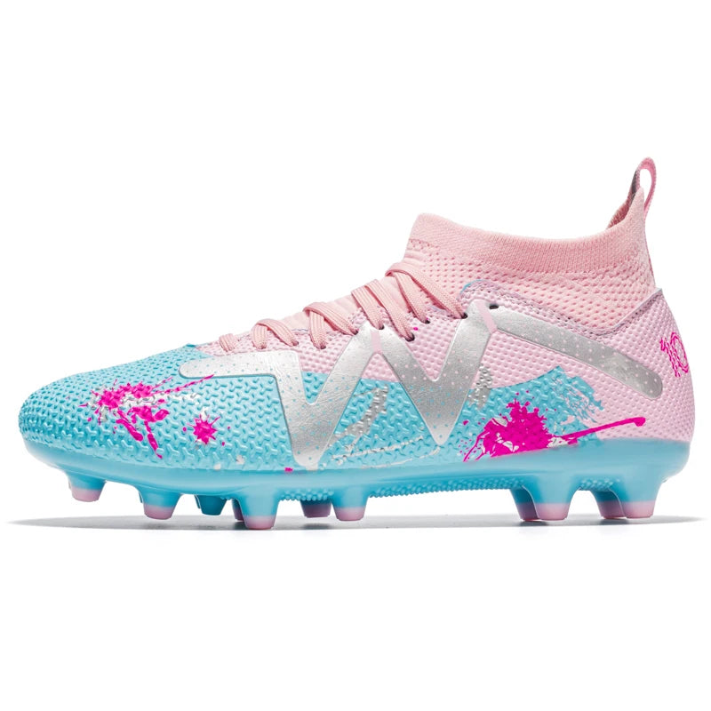 Botas de futebol profissional malha respirável juventude chuteiras antiderrapante tênis rápidos moda grama artificial sapatos de futebol
