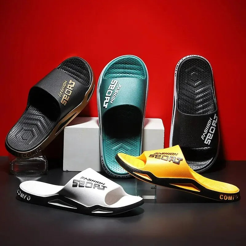 Novos chinelos masculinos esportes de verão ao ar livre antiderrapante casais casa sandálias de banheiro e chinelos feminino ciabatte uomo flip flop