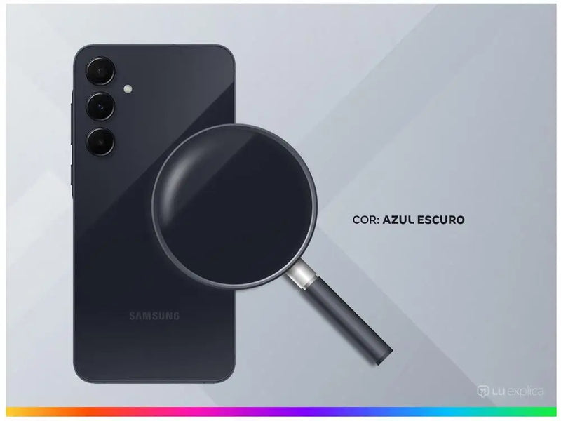 Smartphone Samsung Galaxy A55 128GB Azul Escuro 5G 8GB RAM 6,6" Câm. Tripla + Selfie 32MP Dual Chip