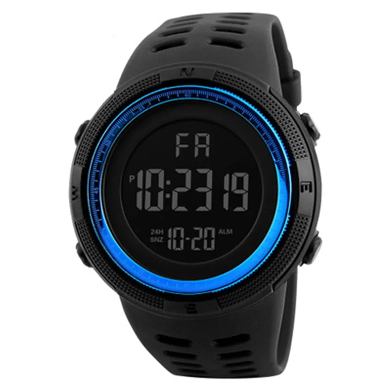 Relógio esportivo militar eletrônico masculino, luminoso, multifunções, LED, digital, relógio de pulso para meninos, estudantes, adolescentes, crianças