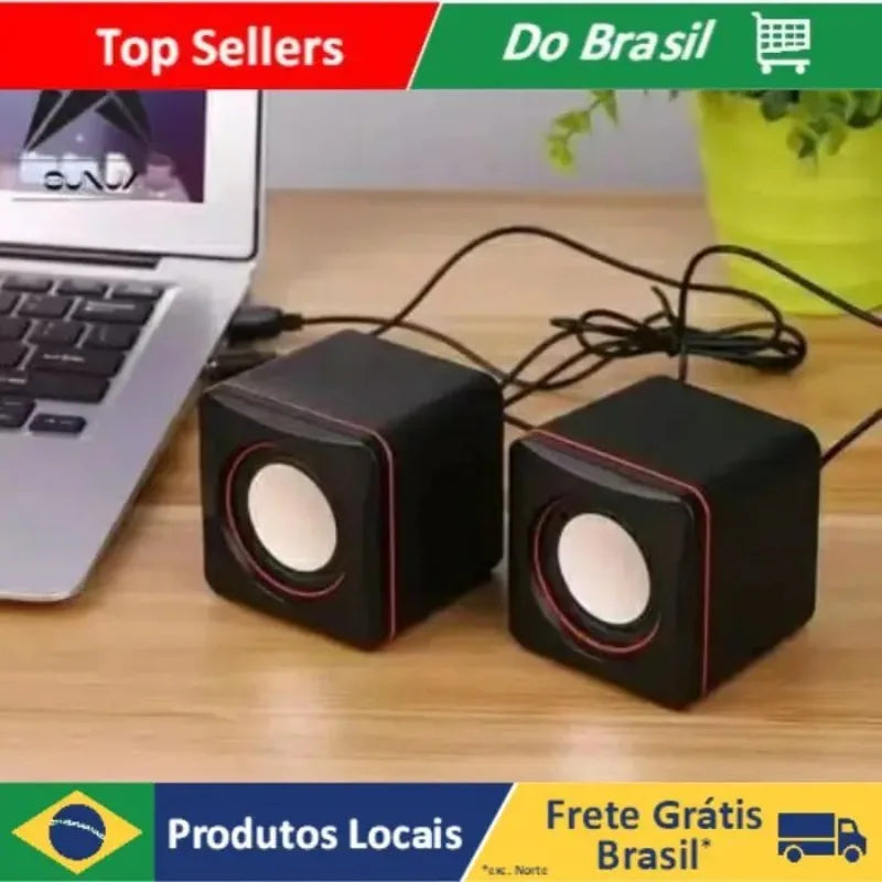 Alto-falante do computador 6wUSB alto-falante mini 2.0 alto-falante para laptop