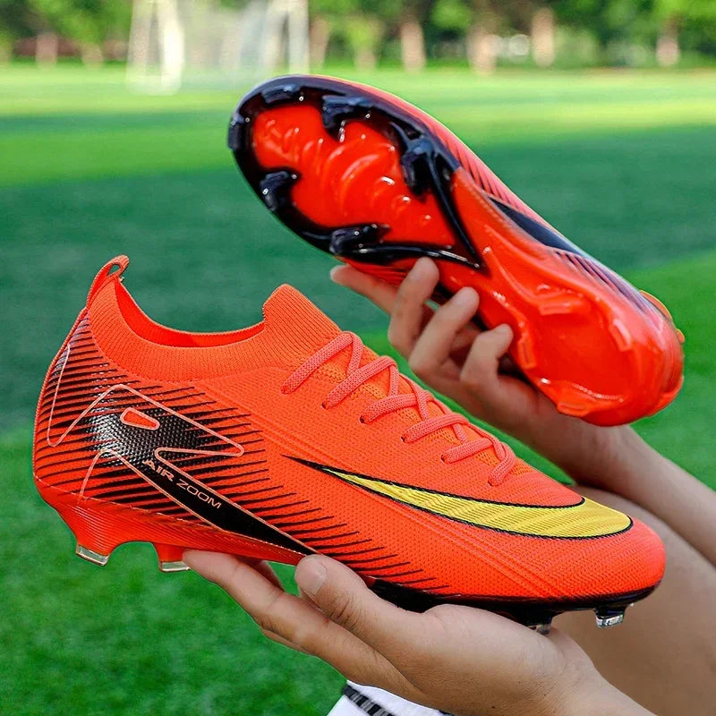 Profissional masculino treinamento botas de futebol unisex sapatos de futebol tendência chuteiras de grama ao ar livre respirável esporte ultra-leve antiderrapante