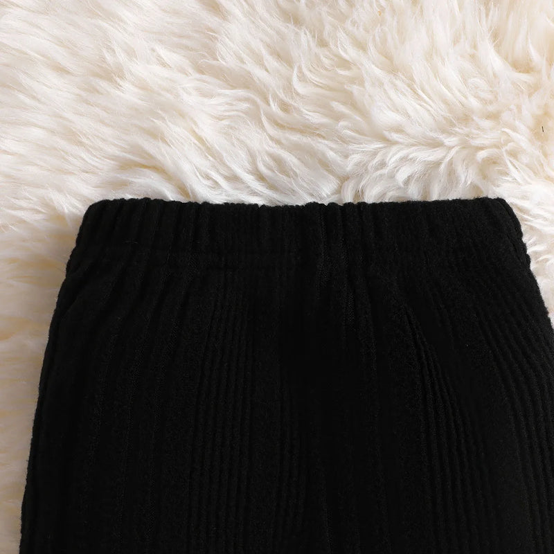 Conjunto de roupas de bebê meninos 3-24 meses manga longa suéter de inverno quente e calça longa roupa terno para bebê recém-nascido
