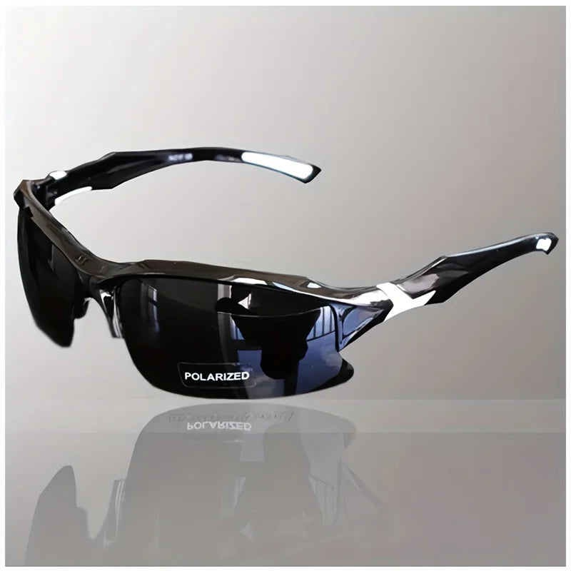 Óculos esportivos elegantes polarizados ao ar livre para homens e mulheres, à prova de vento, adequados para beisebol, corrida, pesca, golfe e direção
