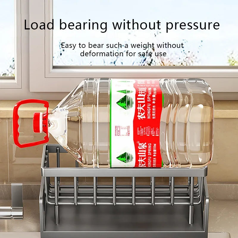 Esponja de cozinha rack dreno água lugar prato sabão organizar trapos multi funcional grande capacidade bancada e itens da loja