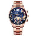 Moda masculina relógios de aço inoxidável luxo quartzo relógio de pulso calendário luminoso relógio masculino negócios casual reloj hombre