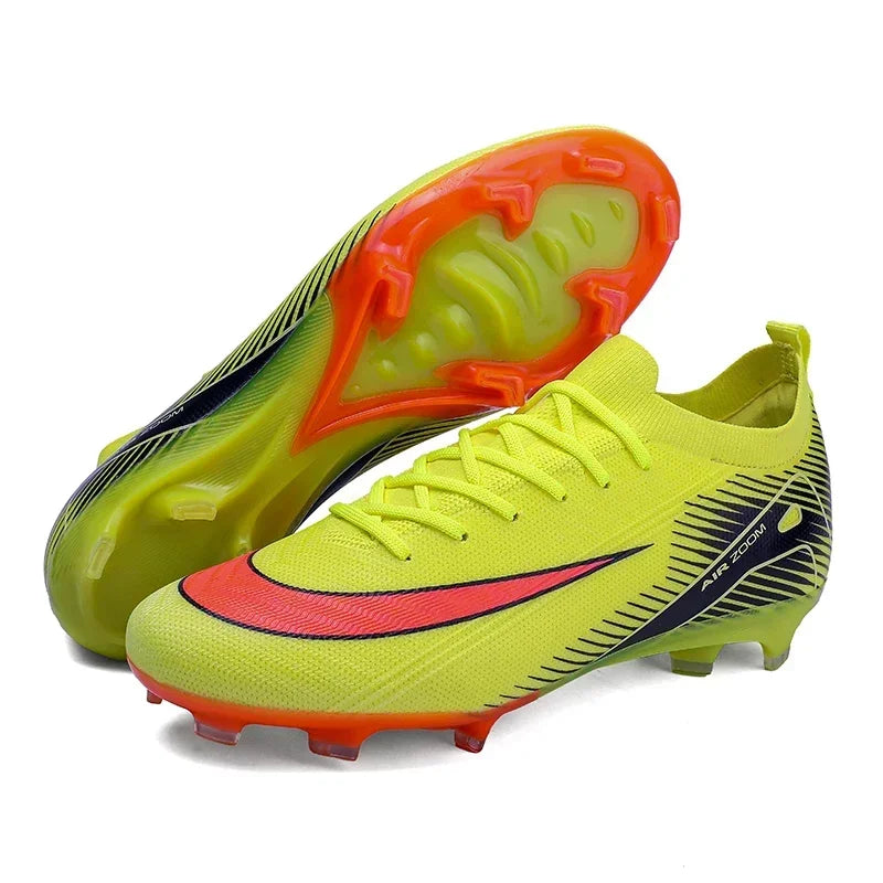 Profissional masculino treinamento botas de futebol unisex sapatos de futebol tendência chuteiras de grama ao ar livre respirável esporte ultra-leve antiderrapante