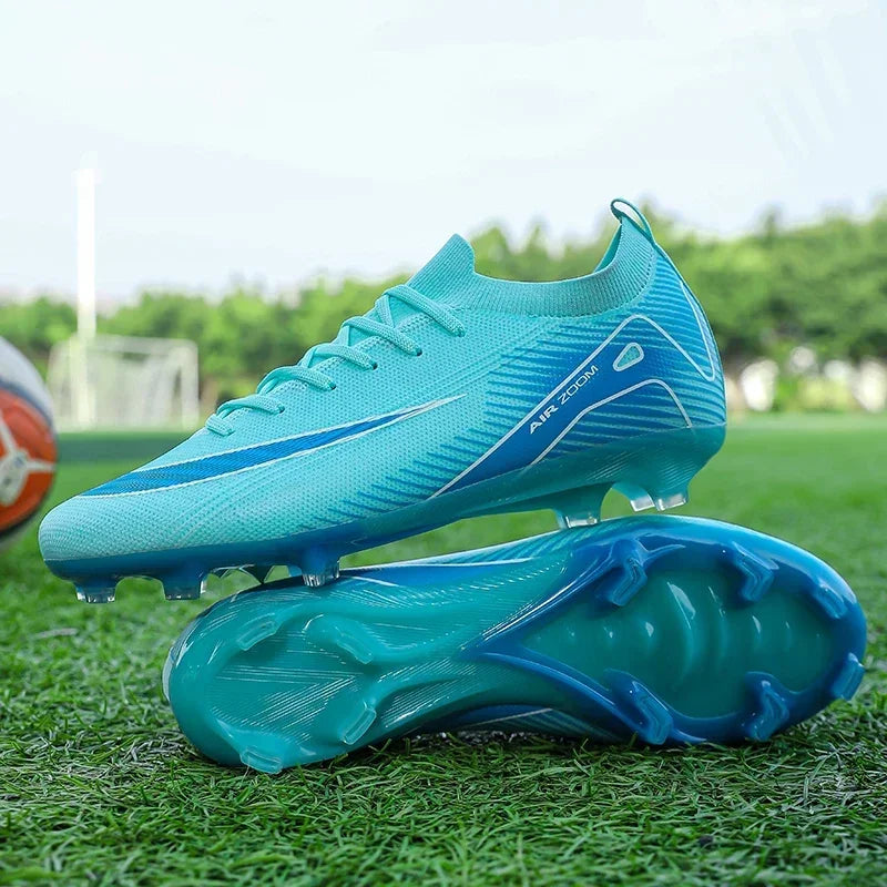 Profissional masculino treinamento botas de futebol unisex sapatos de futebol tendência chuteiras de grama ao ar livre respirável esporte ultra-leve antiderrapante