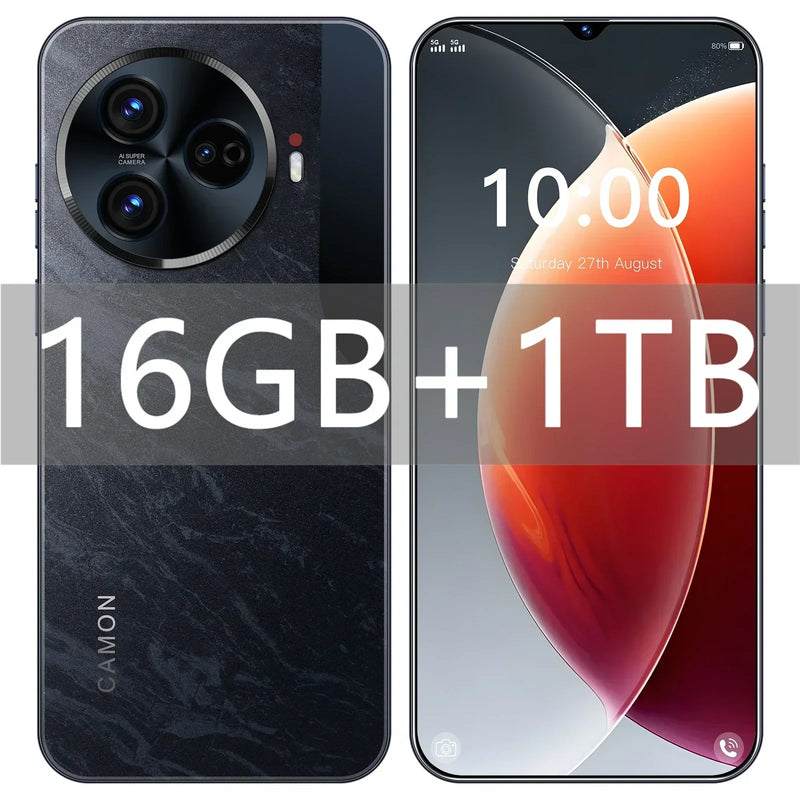 Camon 30 pro smartphone 6.8 hd android telefone móvel desbloqueado 5g cartão sim duplo 6800mah 16gb + 1tb celular 72mp + 108mp celulares