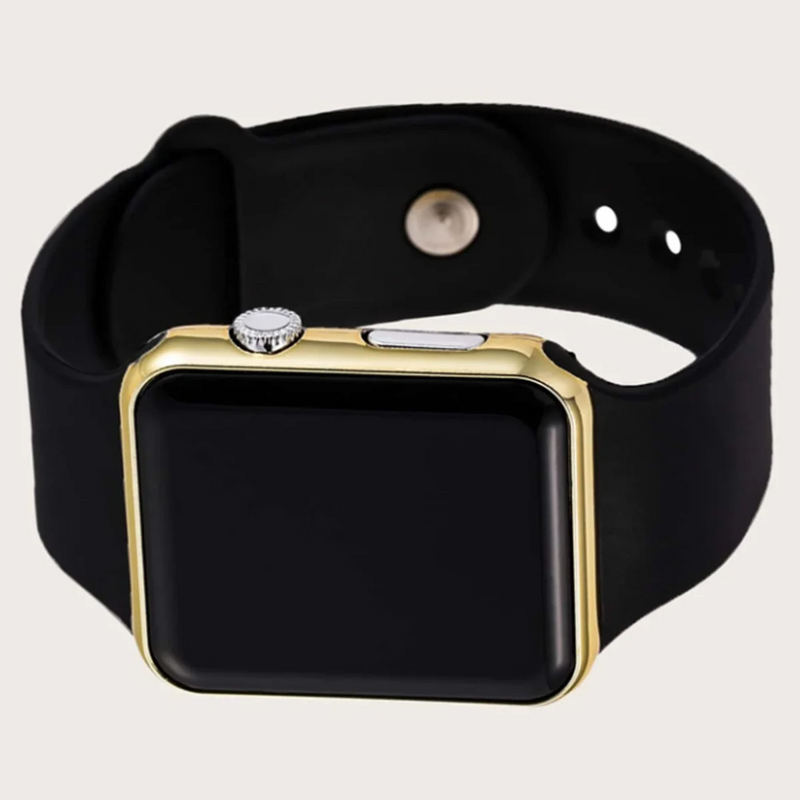 1pc pulseira de plástico preto elegante mostrador quadrado relógio eletrônico