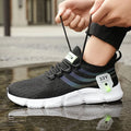 Homens Casual Sport Shoes Respirável leve Sneakers Outdoor Mesh Preto Running Shoes Athletic Jogging Tenis Walking Shoes