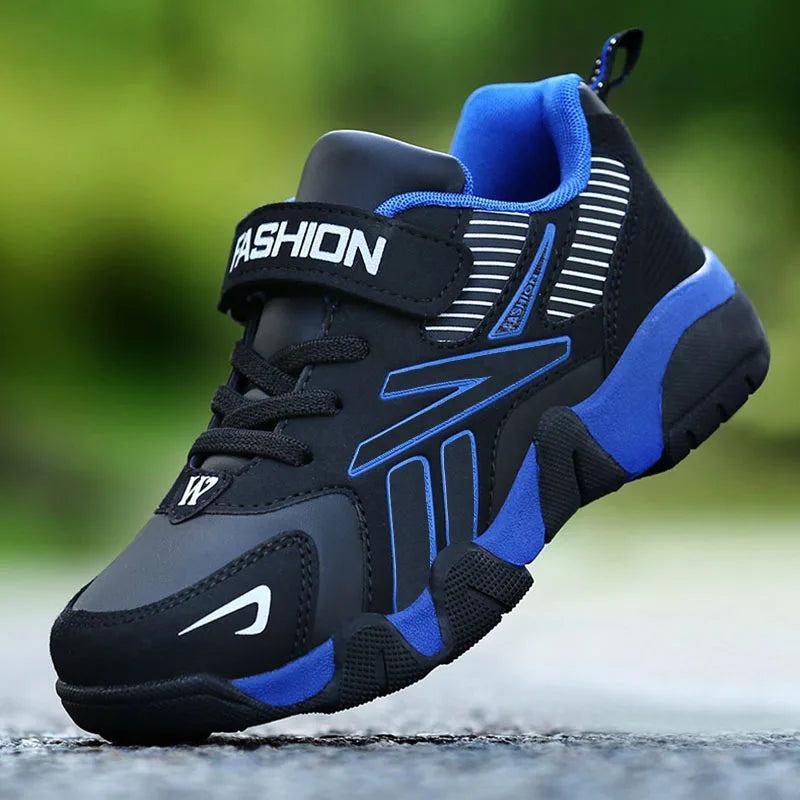 Tênis de couro infantil, sapatos de meninos, casual, tênis, corrida, escola, esportes, crianças, meninos, moda, sapatos de caminhada, 7-12 anos