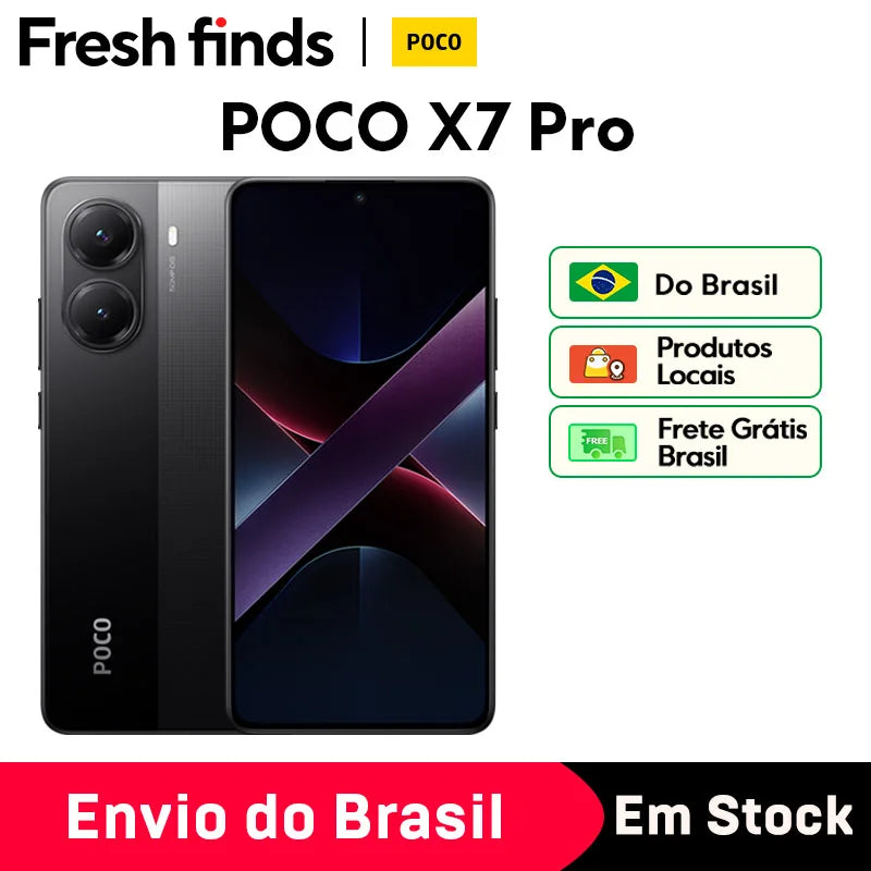 Novo POCO X7 Pro 5G Versão Global do Smartphone Dimensity 8400-Câmera Ultra 6000mAh 90W Carga 50MP com OIS 120Hz NFC