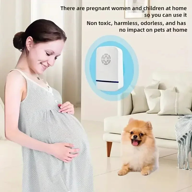 Repelente ultrassônico de pragas plug-in - Controle eficaz de insetos internos para mosquitos, ratos, aranhas, formigas, baratas - Paja infantil