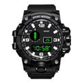 Moda masculina relógio de pulso eletrônico esportivo grande mostrador multifuncional à prova dwaterproof água alarme luminoso crianças relógio militar masculino