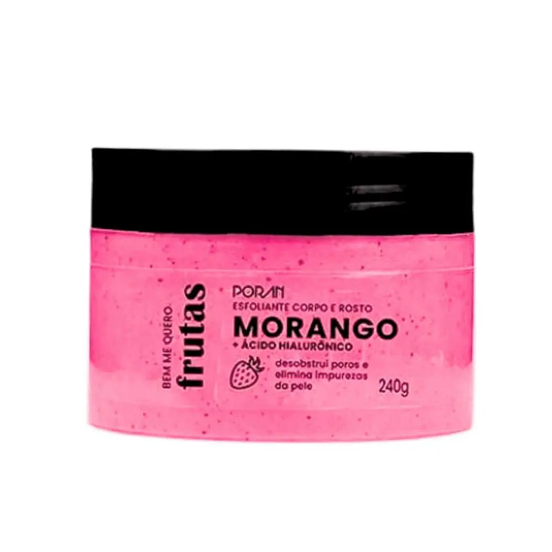 Kit Completo 4 itens Cuidado Corpo e Rosto Morango Porán