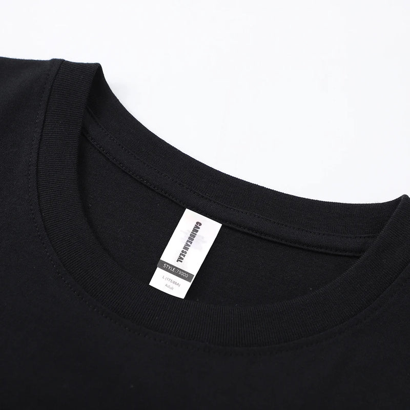 Bom estado mental puro algodão manga curta camiseta para homens mulheres 2024 verão nova camiseta roupas soltas casuais dos desenhos animados topo de grandes dimensões