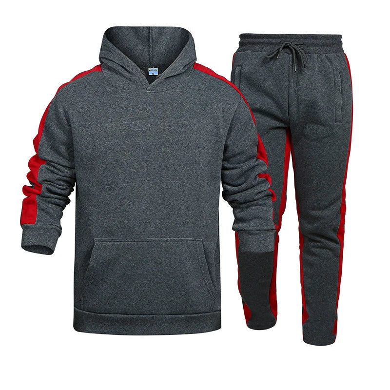 2025 masculino agasalho casual moletom com capuz 2 peça conjunto ginásio jogging roupas masculinas de alta qualidade ao ar livre terno esportivo vendas quentes