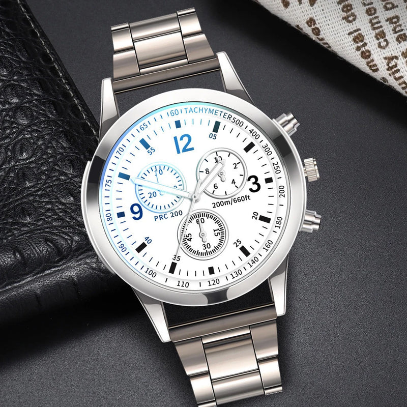1/2 peças relógios masculinos de negócios relógio de quartzo com pulseira de aço da moda masculina com pulseira (caixa não incluída)
