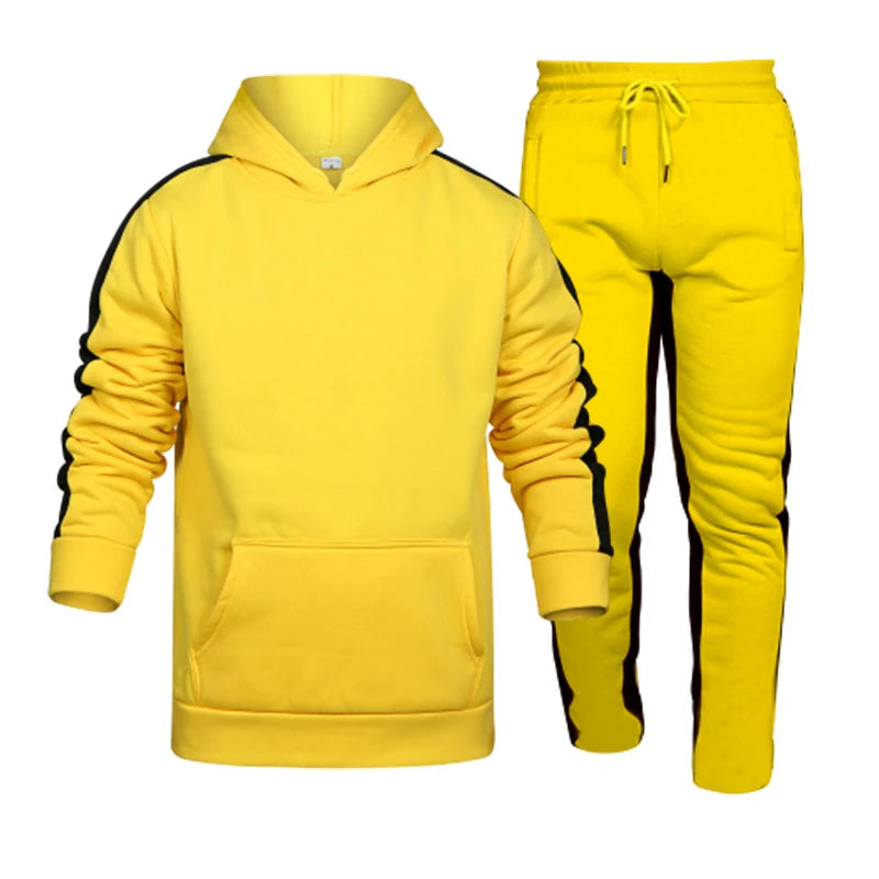 2025 masculino agasalho casual moletom com capuz 2 peça conjunto ginásio jogging roupas masculinas de alta qualidade ao ar livre terno esportivo vendas quentes
