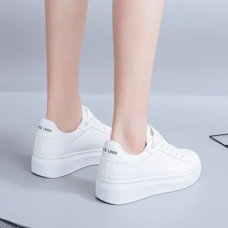 Sapatos para mulher diariamente rendas até sapatos casuais confortáveis tênis de fundo macio feminino sapatos de plataforma zapatos de mujer 2025