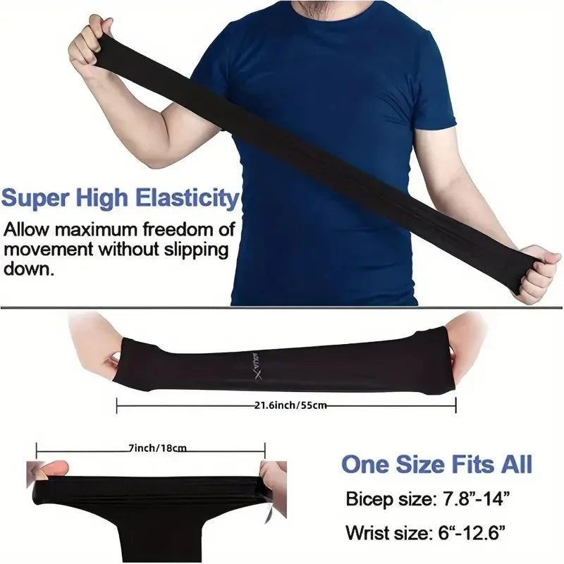 Mangas de proteção solar respirável, Equipamento de proteção UV para esportes, Condução, Aventuras ao ar livre, 3 Pares