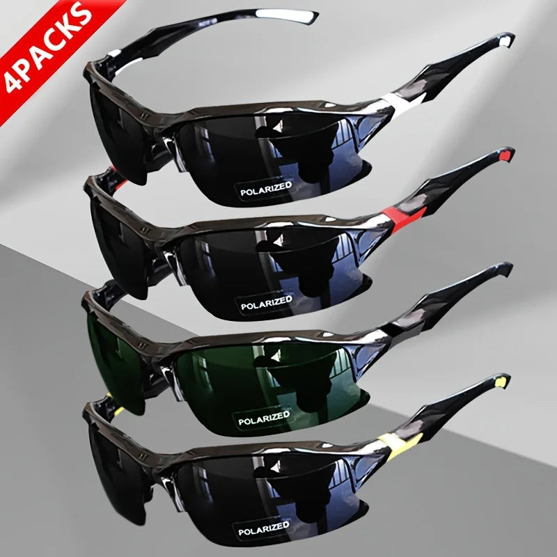 Óculos esportivos elegantes polarizados ao ar livre para homens e mulheres, à prova de vento, adequados para beisebol, corrida, pesca, golfe e direção