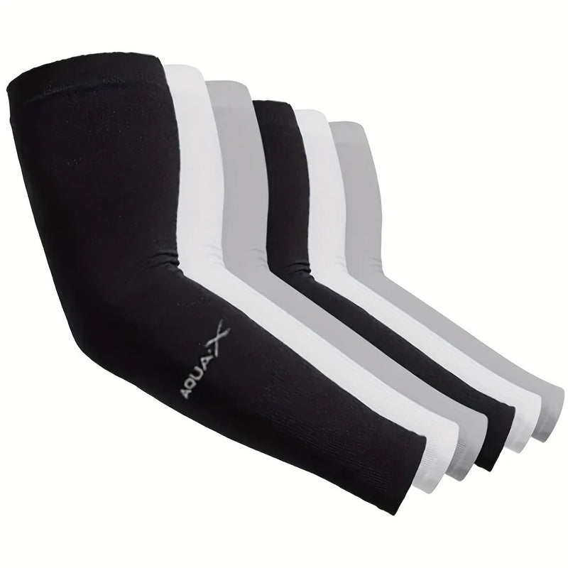 Mangas de proteção solar respirável, Equipamento de proteção UV para esportes, Condução, Aventuras ao ar livre, 3 Pares