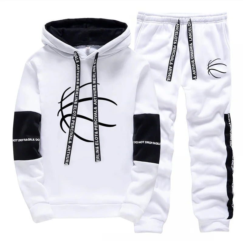 moletom com capuz calças jogger de alta qualidade dos homens outono casual roupas esportivas masculino basquete hoodies